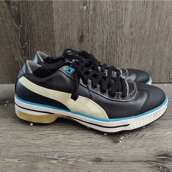Puma IdCELL Golf Shoes Soft Spike Black Shoe Size 9 - Picture 1 of 12